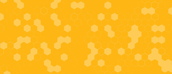 Yellow Hexagon Background . Abstract Honeycomb Pattern Design for web, wallpaper, app or print