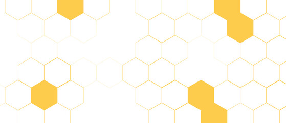 Yellow Hexagon Background . Abstract Honeycomb Pattern Design for web, wallpaper, app or print