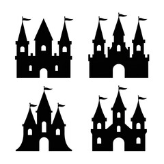 Obraz premium Fairytale castle illustrations perfect for children's books, invitations, and magical designs
