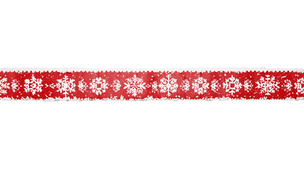 Christmas Decorative Ribbon Seamless Border
