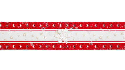 Christmas Decorative Ribbon Seamless Border
