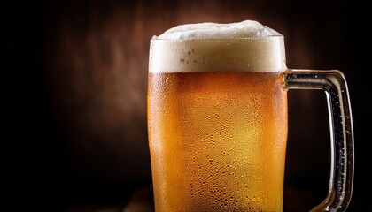 Glass Of Beer On Dark Background