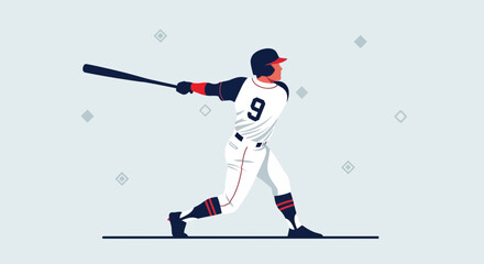 Baseball Player Delivering Powerful Swing At Bat During A Dynamic Competitive Game