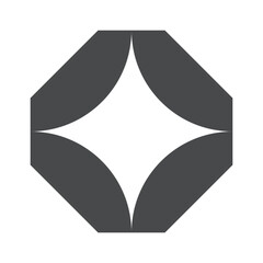 Simple aesthetic geometric print element