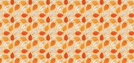 Seamless Autumn Leaves Pattern