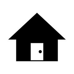 Home Icon Silhouette – Simple Black House Illustratio