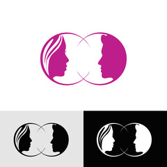Couple love logo