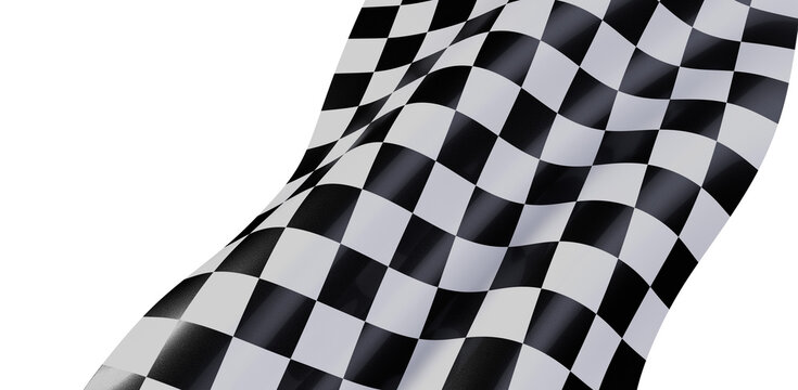 High-quality image of a checkered racing flag, perfect for sports, competition, and victory themes.