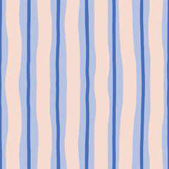 Modern seamless pattern with vertical wavy stripes. Abstract texture with hand drawn organic lines. Modern geometric design, perfect for textile prints, wallpapers, wrapping paper and backgrounds