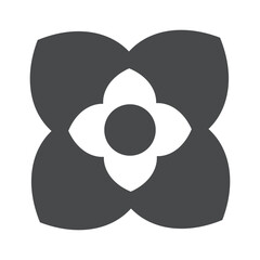 Geometric floral pattern creative form