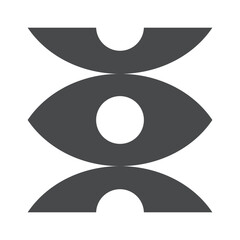 Eyes geometric shapes seamless pattern