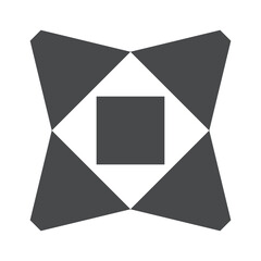 Futuristic monochrome minimal geometric shape