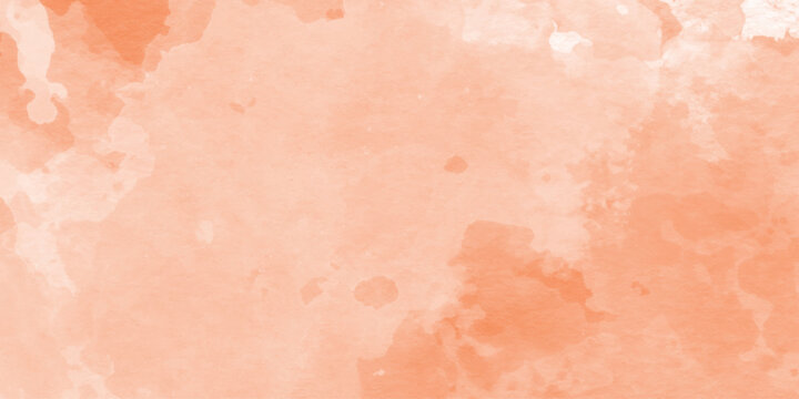 abstract Soft peach and orange watercolor wash background texture, vibrant orange watercolor wash texture background, geometric rumpled triangular low poly style graphic background.