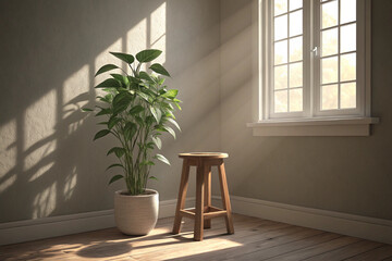 interior of a room with flowers