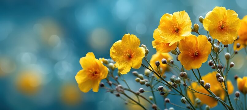 A row of vibrant red roses blooming in a sunny summer garden - Powered by Adobe