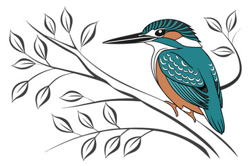 vector illustration of a bird