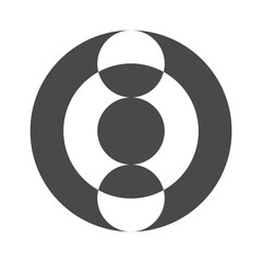 Futuristic geometry monochrome decorative element