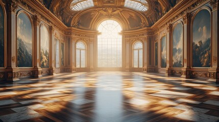 Obraz premium Grand Palace Hall, Sunlight Streaming