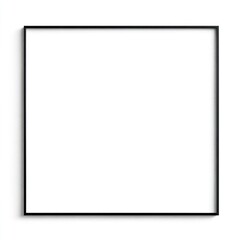 Obraz premium Simple black frame with a large white space. Minimalist, modern, and ready for art, photography, or text. Isolated on a white background