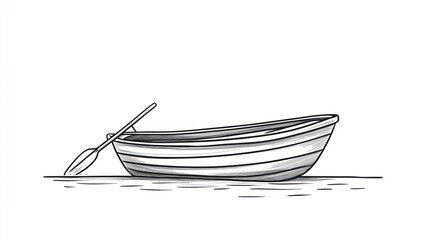 Simple rowboat illustration