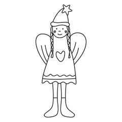 Doodle illustration of a Christmas Abgles