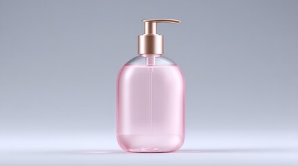 Fototapeta premium Minimalistic cosmetic pump bottle packaging design mockup studio environment beauty container concept