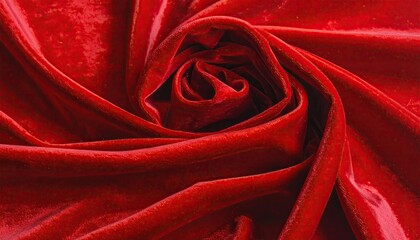 Obraz premium Crimson Velvet Swirl Rich Texture Close Up Soft Plush Fabric Dark Red Tones Abstract Pattern Material Design Elegant Luxurious Cloth