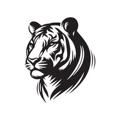 Fototapeta premium tiger head silhouette vector