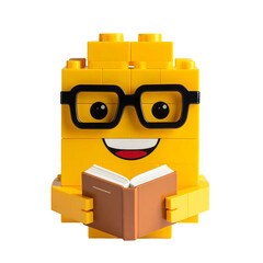 Fototapeta premium Lego figure reading book
