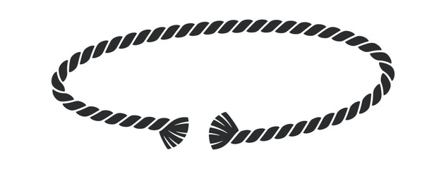 Rope frame oval shape decoration
