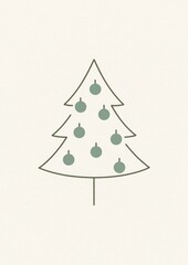 Fototapeta premium Minimalist Christmas tree design.