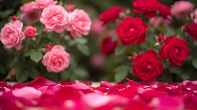 Rose Petals Blurred Into Painterly Smears