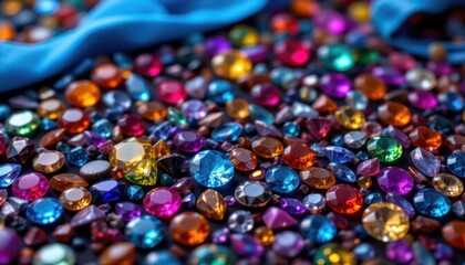 colorful beads on the background of the stones