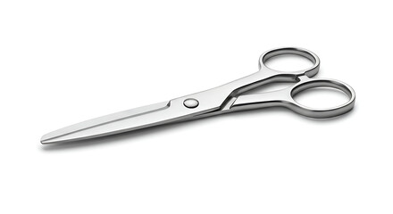 Obraz premium Professional Stainless Steel Scissors Isolated on a White Background for Cutting Precision and Everyday Use in Various Tailoring, Crafting and