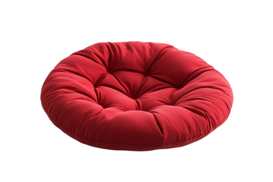 Decorative floor cushion isolated on transparent background