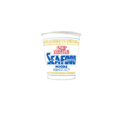Japanese Instant Cup Noodle Seafood Flavor Clipart – Digital Watercolor Illustration