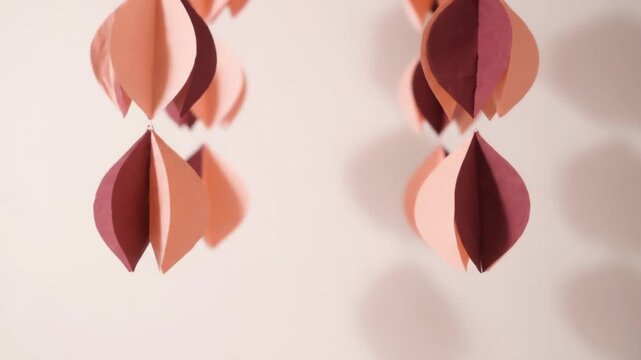 Paper Petal Mobiles With Gentle Shadows
