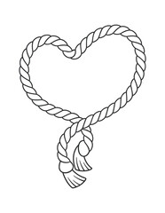 Rope frame heart romantic shape