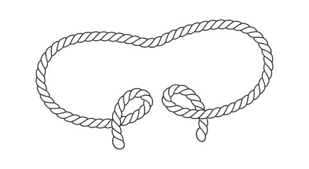 Rope border creative curved shape