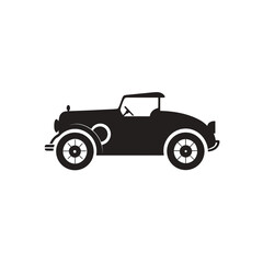 Classic convertible car silhouette icon