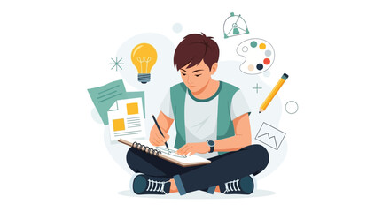 Creative Endeavor Illustrates The Act Of Sketching Through Artistic Principles And Innovative Style
