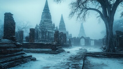 Beautiful sunset landscape over mountain range