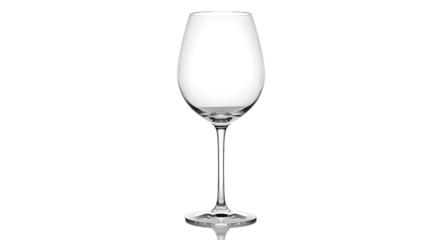 Empty wine glass elegant glassware isolated PNG with Transparent Background