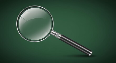 Magnifying Glass Vector Isolated on Transparent Background for Investigation, Search, Science, Research, and Detailed Object Illustration