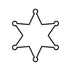 Sheriff star badge icon