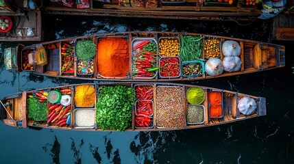 Colorful freight container ship docked at port, vibrant containers stacked, industrial setting, perfect for logistics discussions.