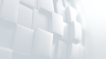 Fototapeta na wymiar Abstract 3D White Background With Textured Geometric Patterns