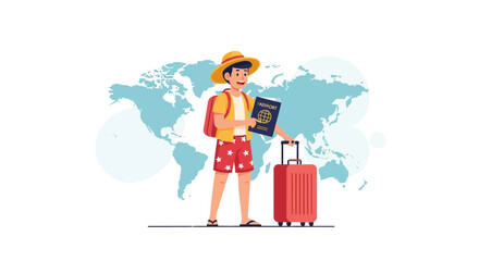 Discovering The World: A Traveler Standing Ready For The Next Extraordinary Expedition