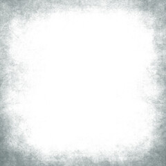 Grunge textured white frame background with rough faded edges. Vintage distressed paper effect with dark border gradient. Perfect abstract backdrop for design, art, or digital projects.