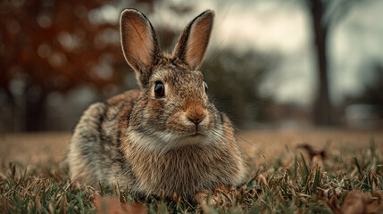 Fototapeta premium Rabbit on Grass